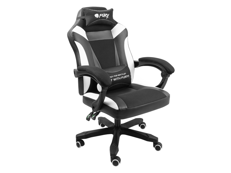 CHAISE GAMING AVENGER M+ NOIR-BLANC FURY