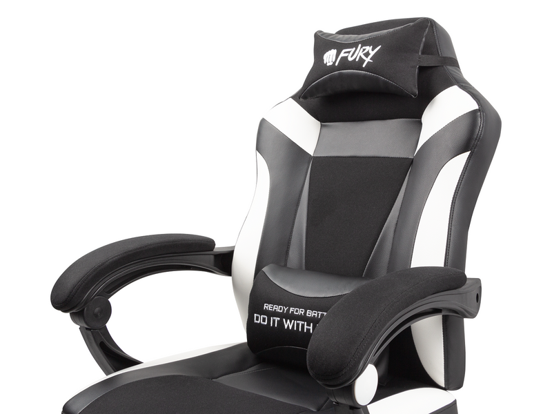 CHAISE GAMING AVENGER M+ NOIR-BLANC FURY