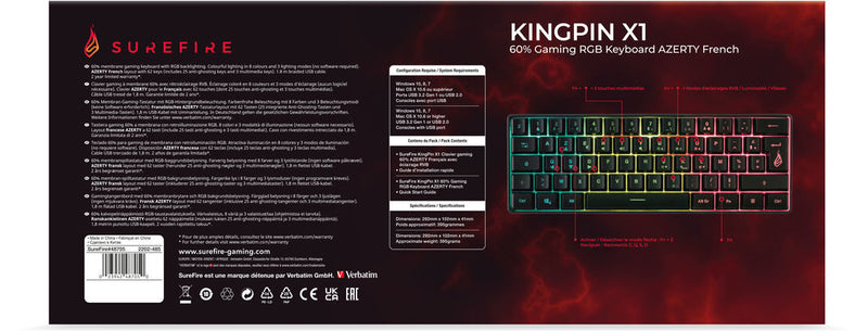 Clavier gaming KingPin azerty SUREFIRE