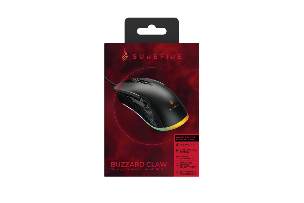 Souris gaming 6 boutons RGB Buzzard Claw SUREFIRE